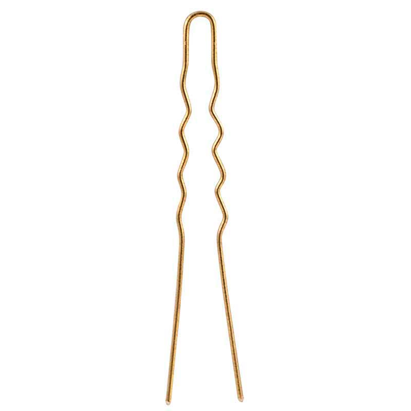 Mex pro Hair U-Haarnadel 75 mm gewellt, Gold (250 g)
