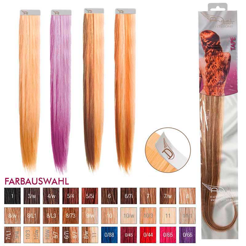Angel Hair Tape Extension 7/L1+9/W Mittelblond leicht-asch / lichtblond warm (4 Stück)