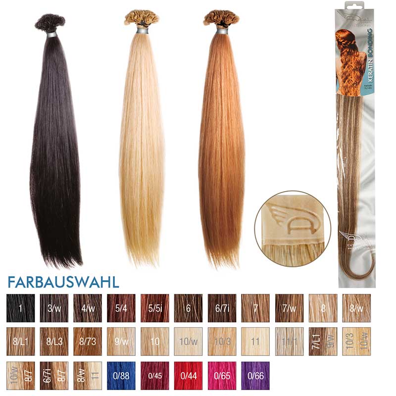 Angel Hair Keratin Bonding 7/L1+9/W Mittelblond leicht-asch / lichtblond warm (10 Stück)