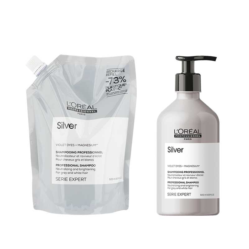 L'Oréal Professionnel Série Expert Silver Shampoo (500 ml)+Refill (500ml)