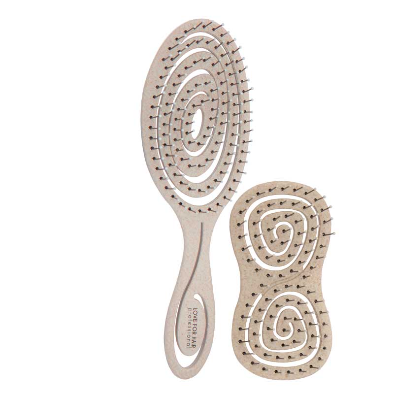 LOVE FOR HAIR Yoga Brush Duo - Beige