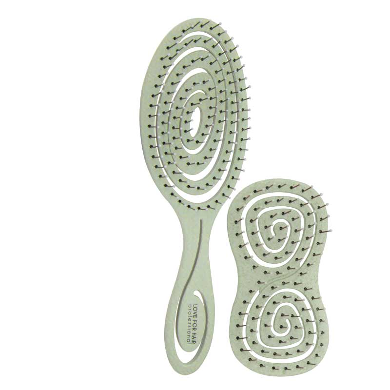 LOVE FOR HAIR Yoga Brush Duo - Grün