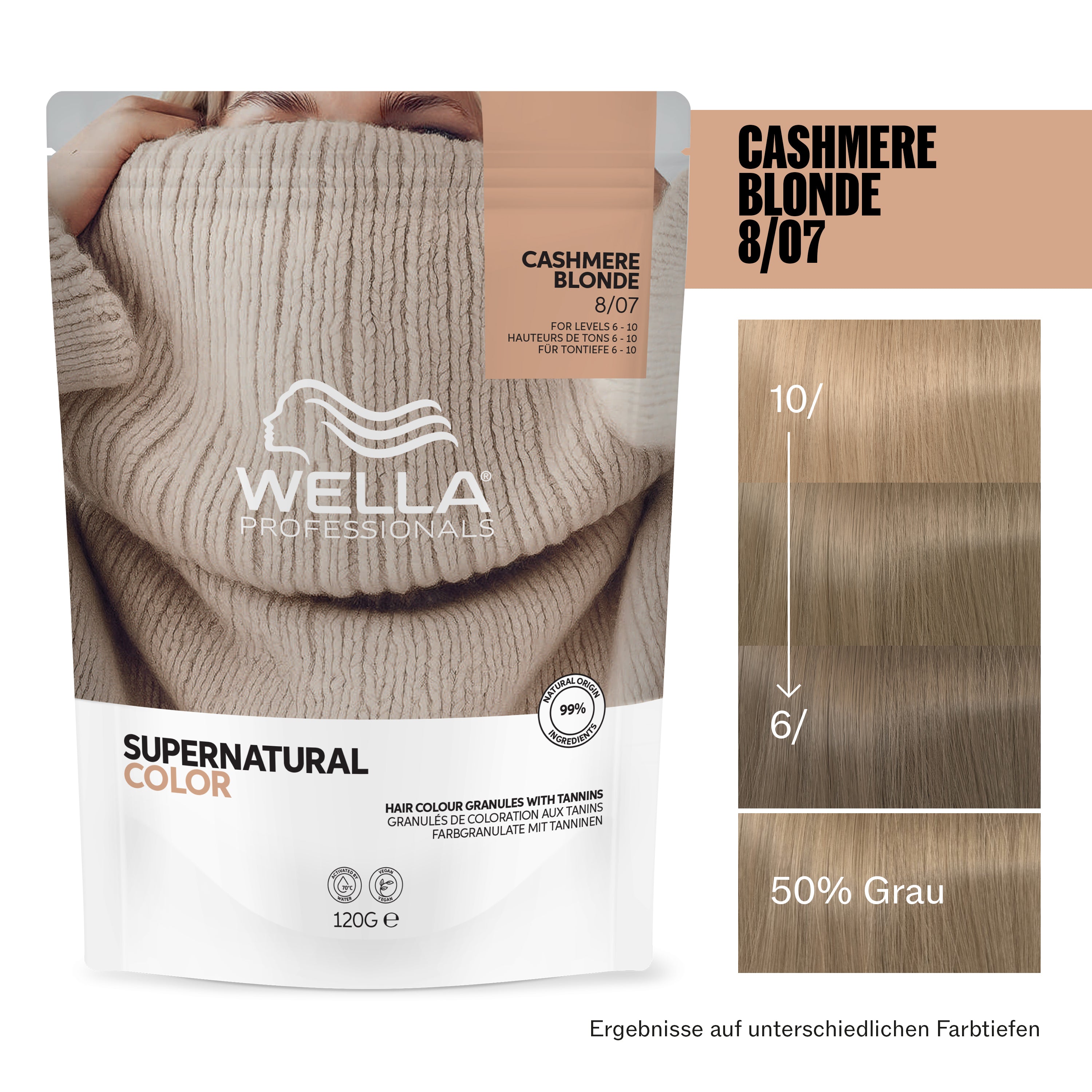 Wella Professionals Supernatural Color 8/07 Cashmere Blonde (120 g)
