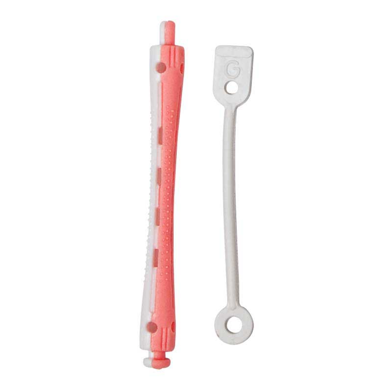 Mex pro Hair Kaltwellwickler Ø 7 mm Lang Rosa-Weiß (12 Stück)