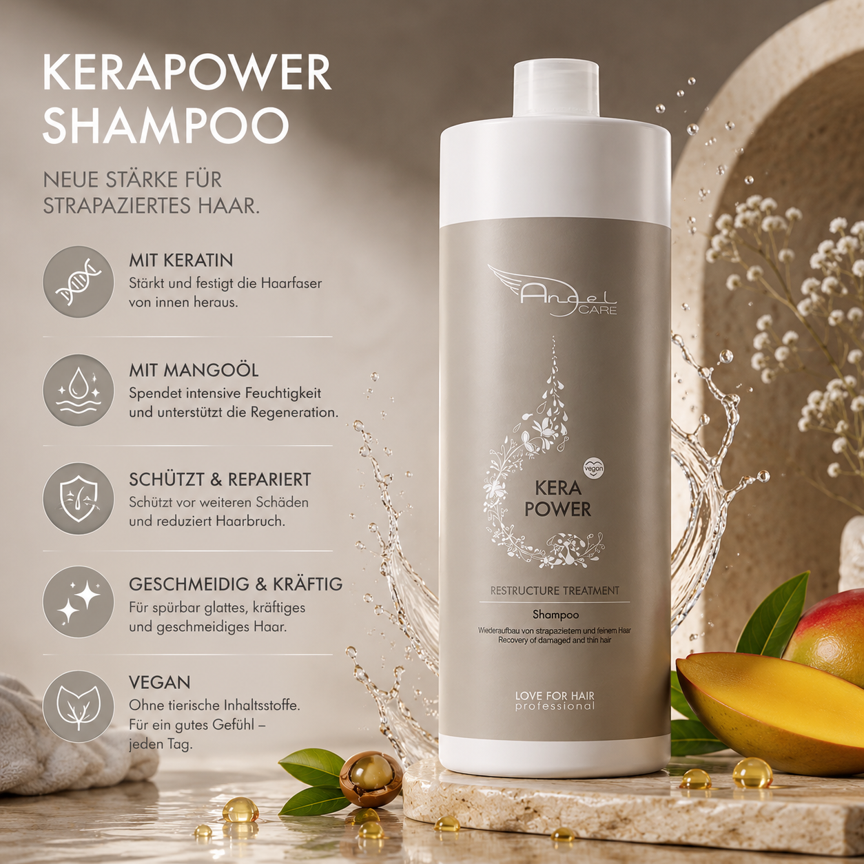 Angel Care Kerapower Shampoo (1000 ml)