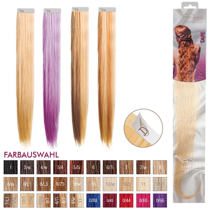 Angel Hair Tape Extension 10 hell-lichtblond (4 Stück)
