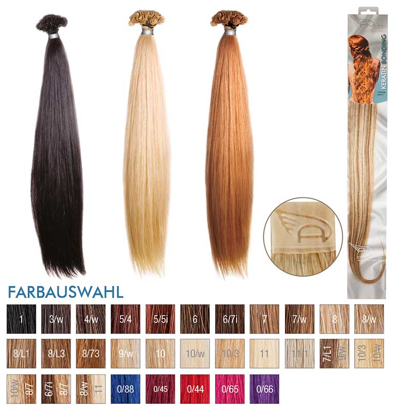 Angel Hair Keratin Bonding 8/W+11 Hellblond warm / extra-lichtblond (10 Stück)