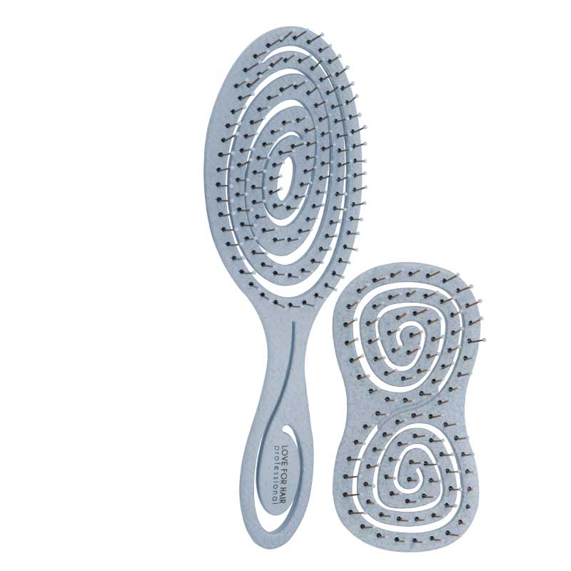 LOVE FOR HAIR Yoga Brush Duo - Blau