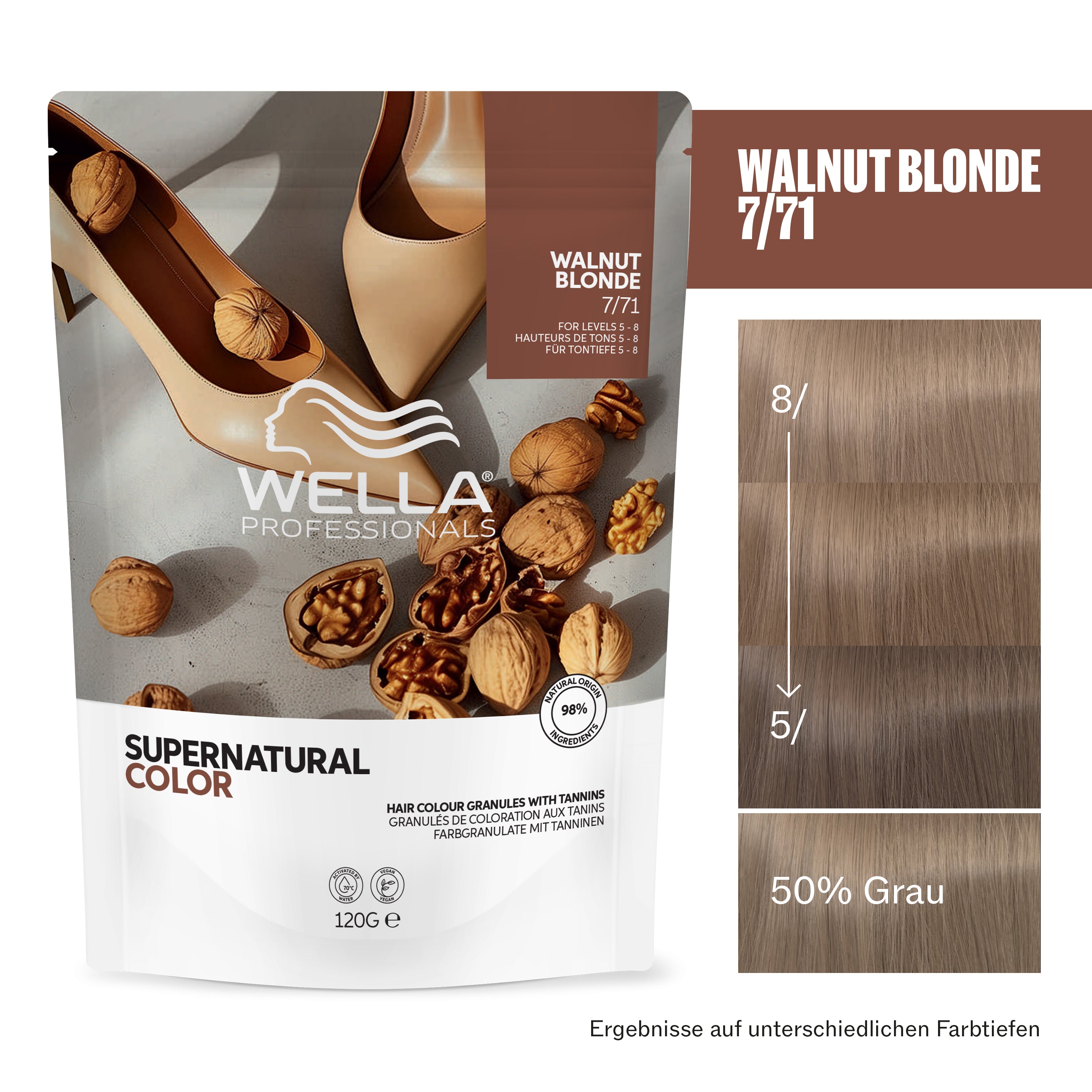 Wella Professionals Supernatural Color 7/71 Walnut Blonde (120 g)