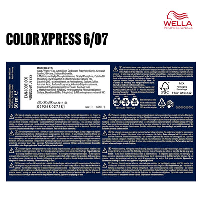 Wella Professional Color Xpress 6/07 dunkelblond natur-braun (60 ml)